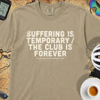 Suffering is Temporary Cycling T‑Shirt — Khaki