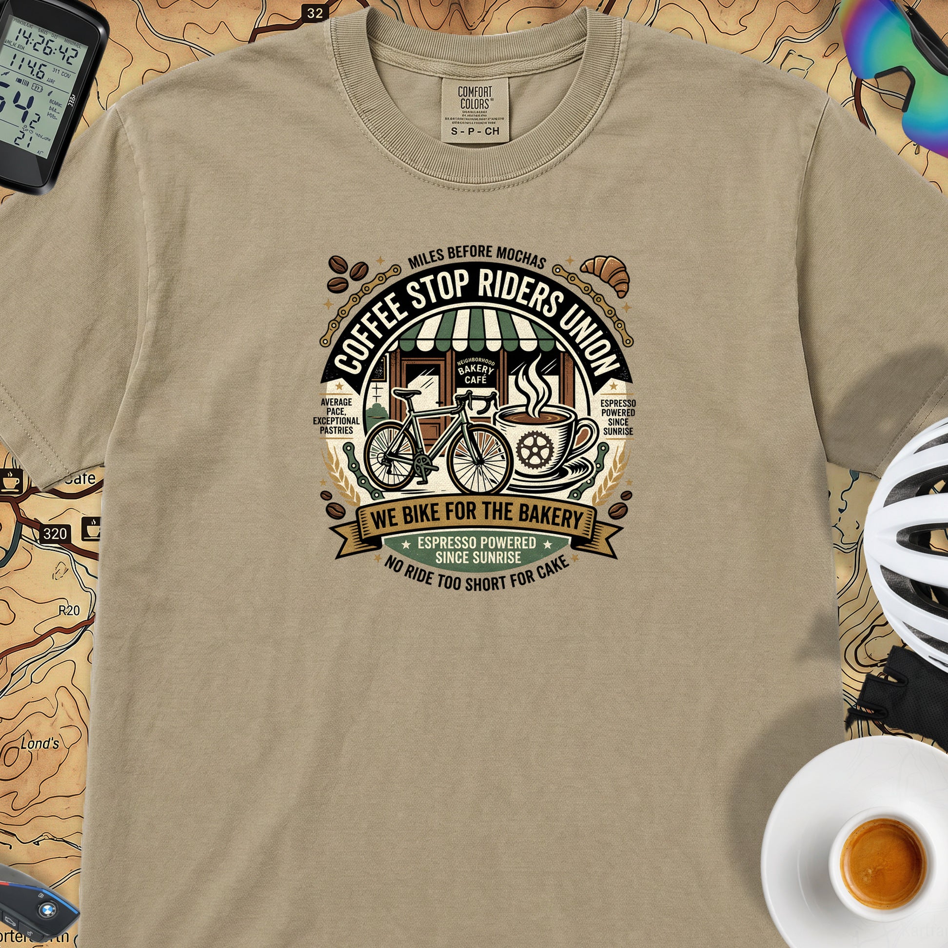 Riders Union Bakery T-Shirt — Khaki