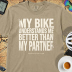 My Bike - My Partner - Just Sayin' T‑Shirt — Khaki