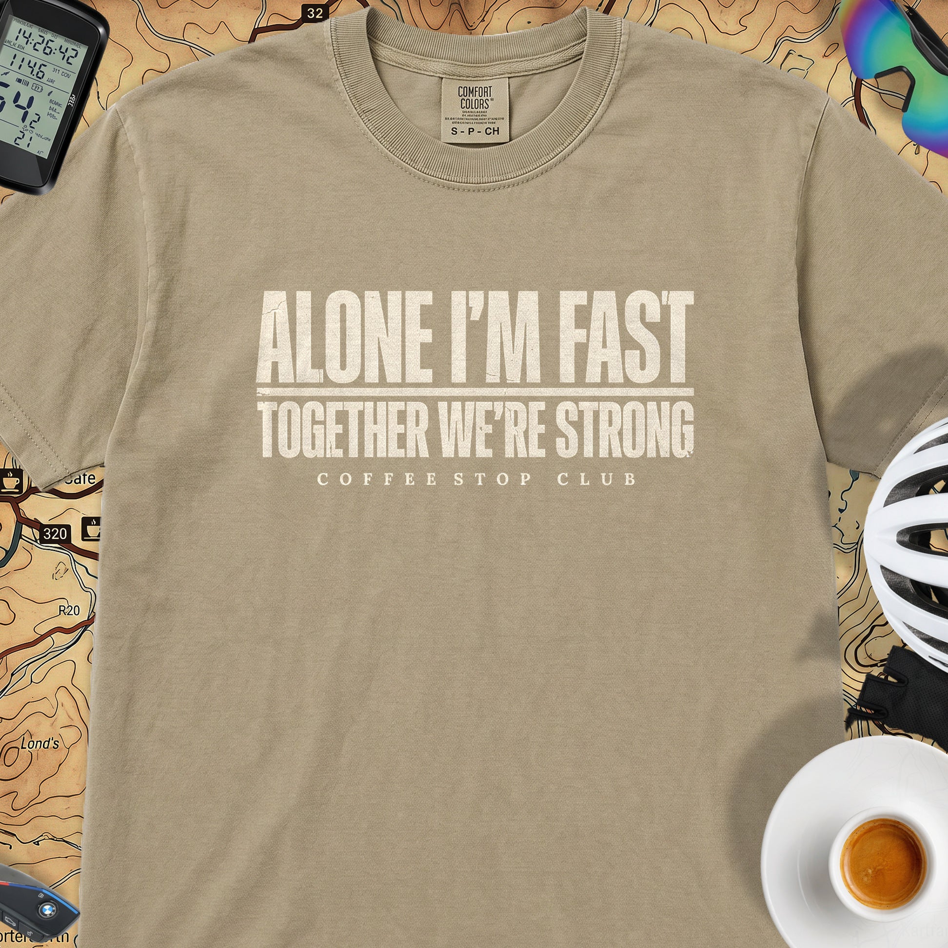 Alone I'm Fast T‑Shirt — Khaki