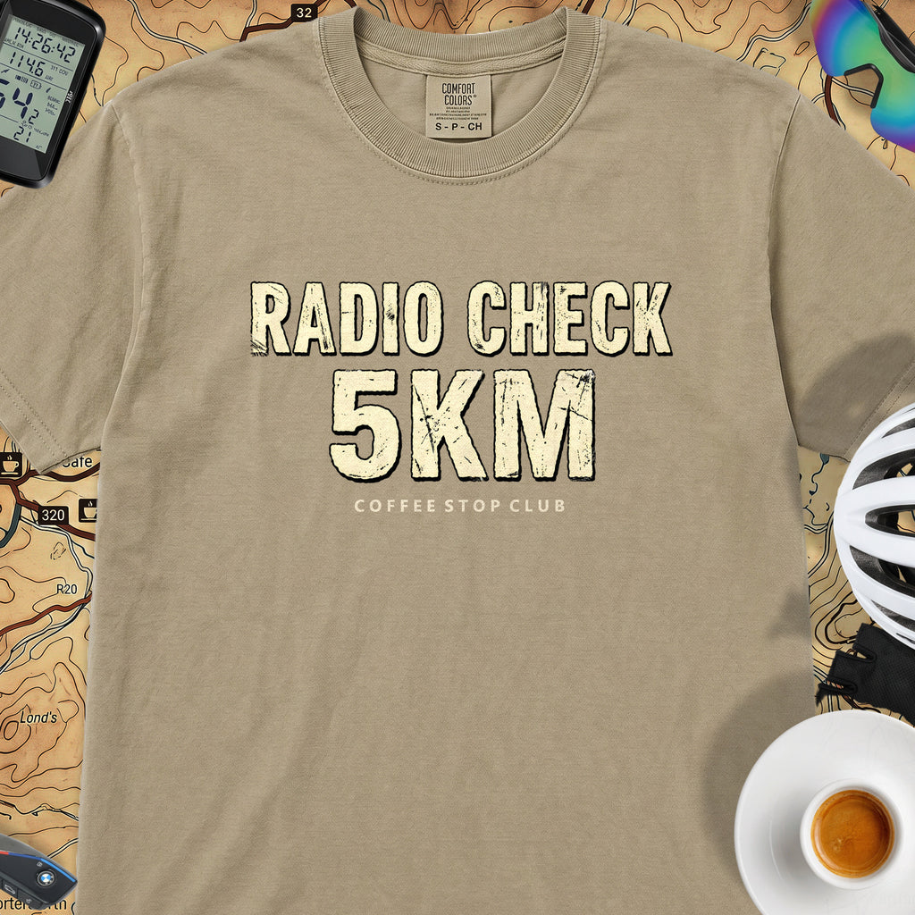 Radio Check 5Km Tour T‑Shirt — Khaki