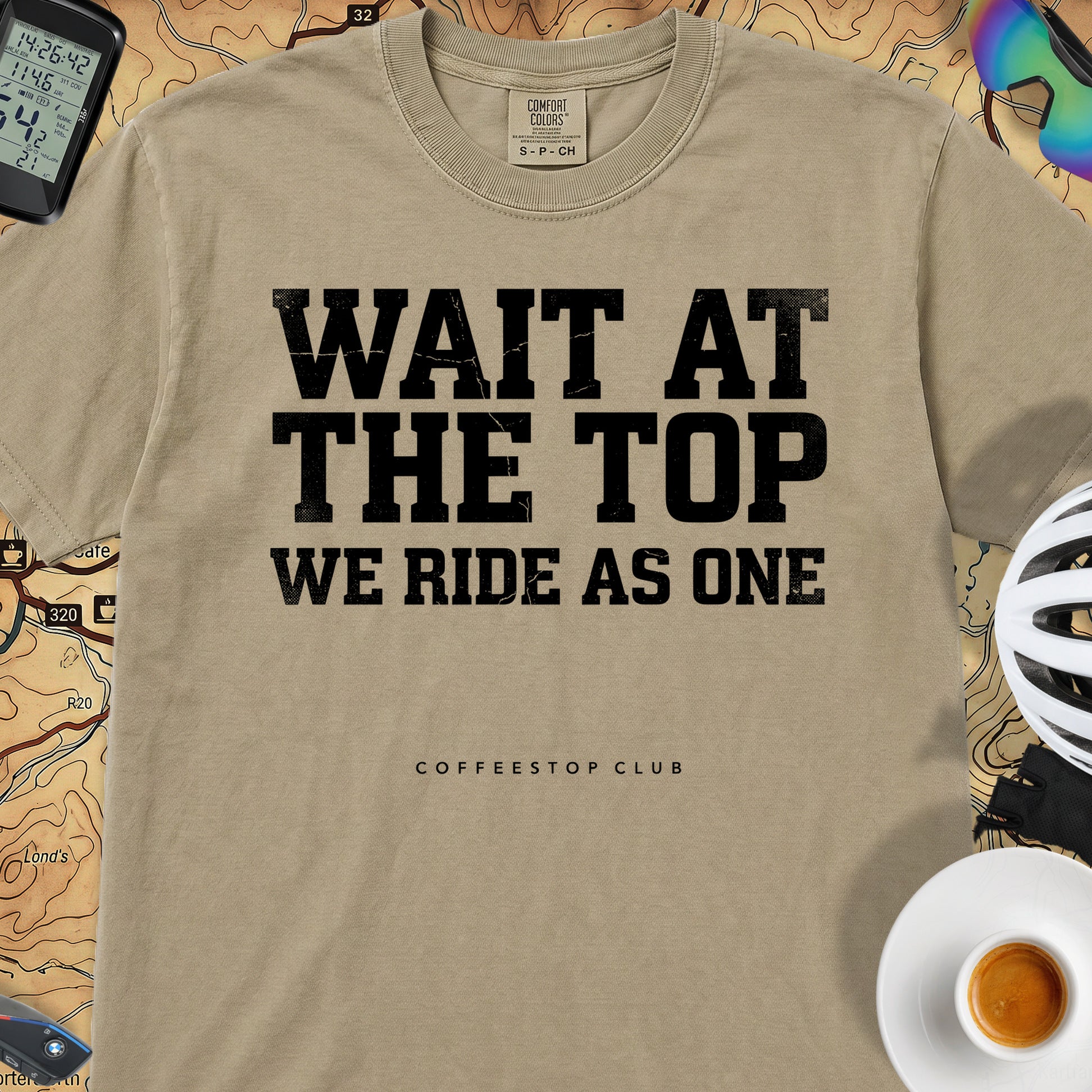 Wait at the Top T‑Shirt — Khaki