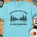 Adventure Is Out There Cycling T-Shirt — Lagoon Blue