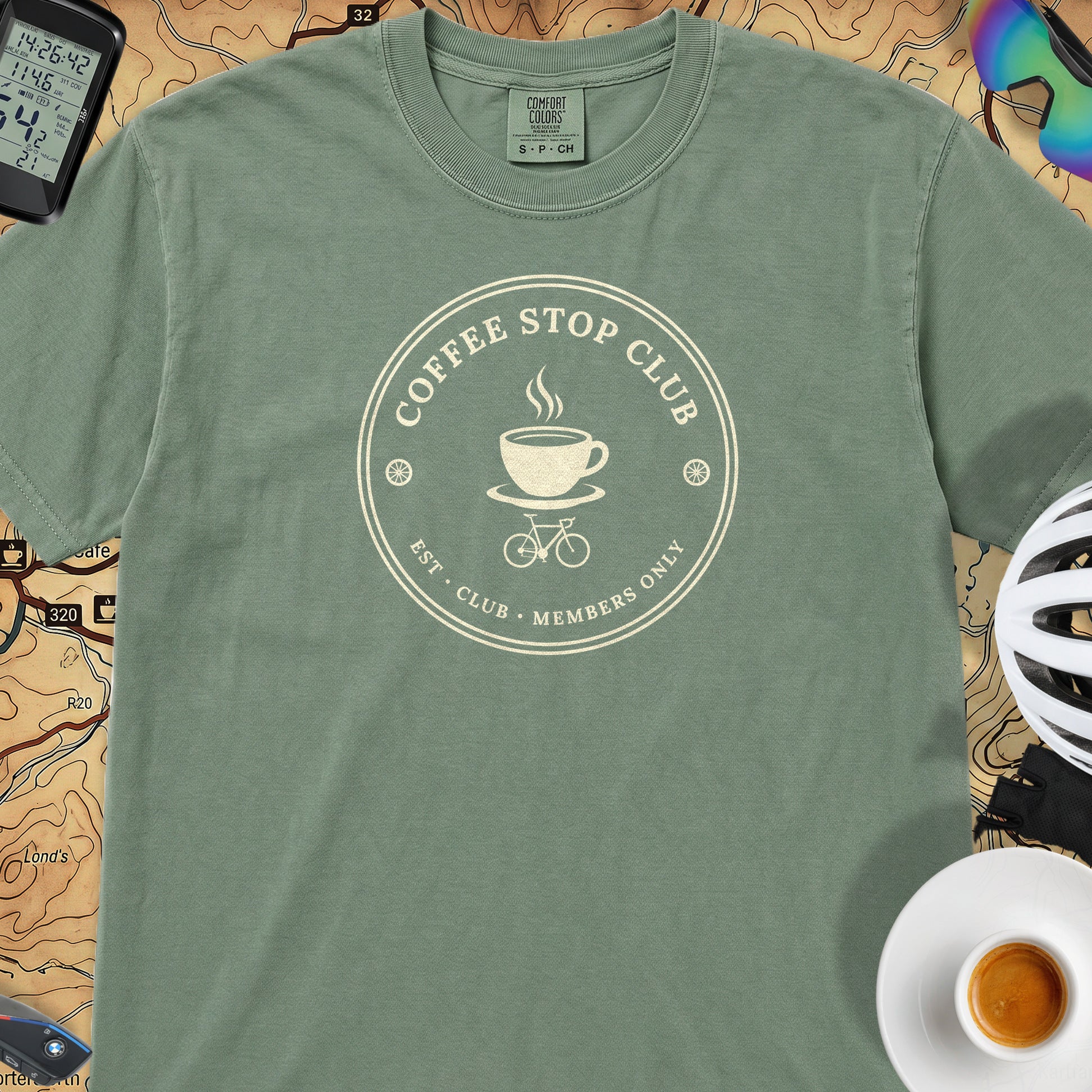 Coffee Stop Club Members Only T-Shirt — Light Green