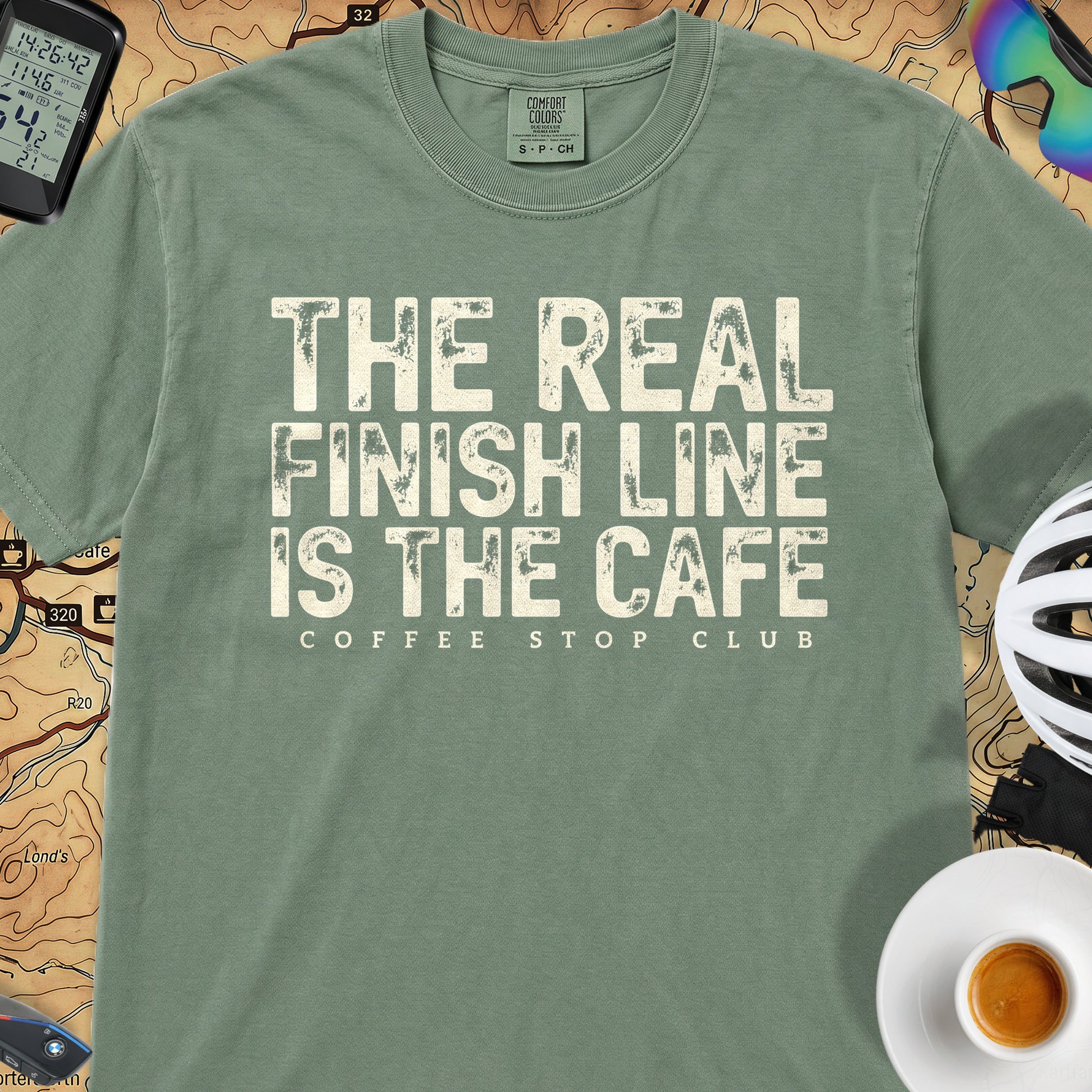 The Real Finish Line T‑Shirt — Light Green
