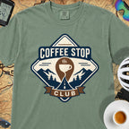 The Coffee Stop Club T‑Shirt — Light Green
