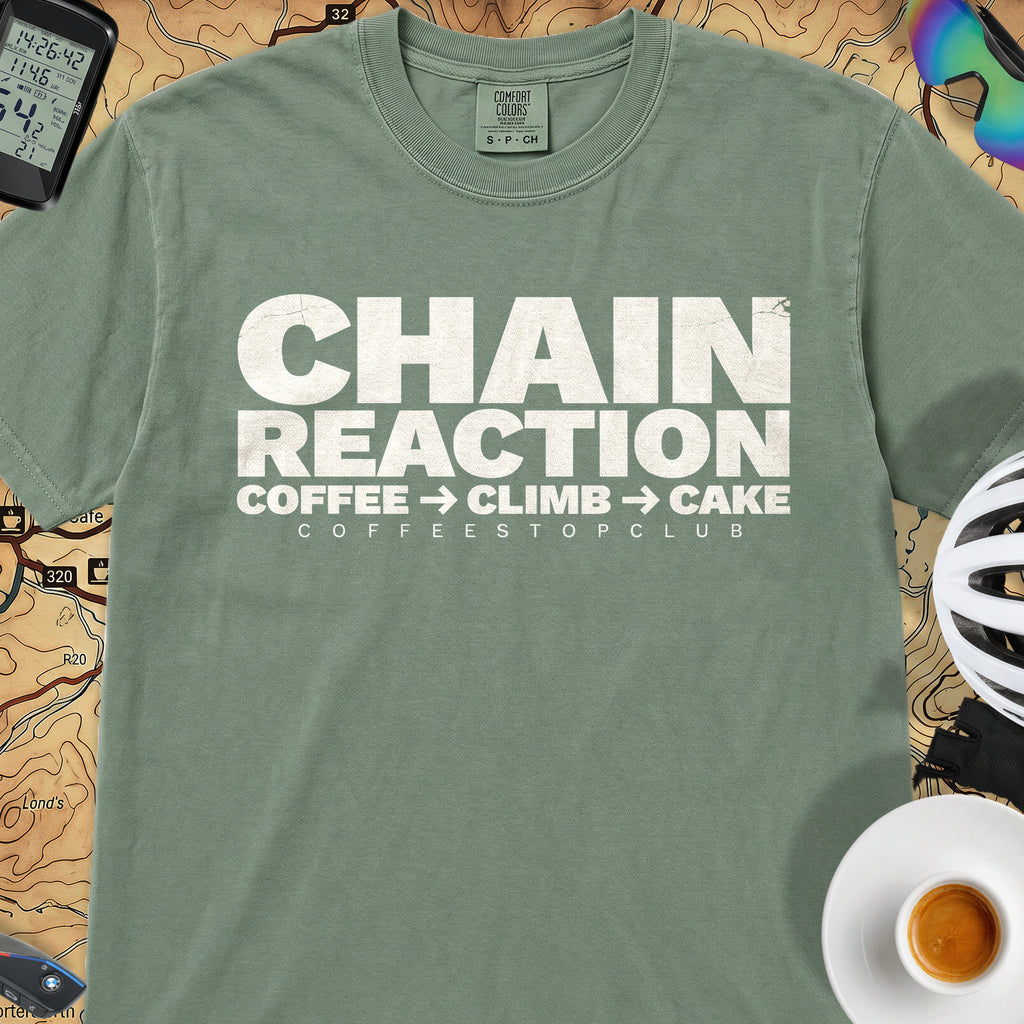 Chain Reaction T‑Shirt — Light Green