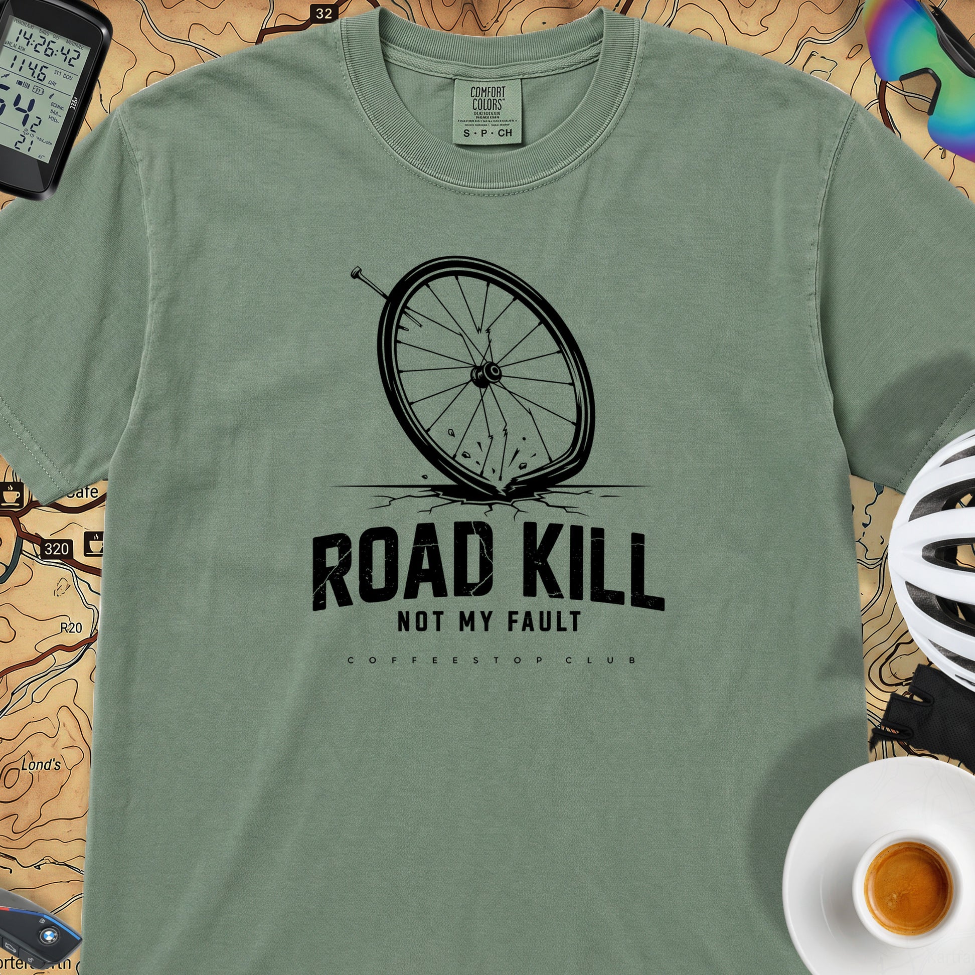 Road Kill T‑Shirt — Light Green