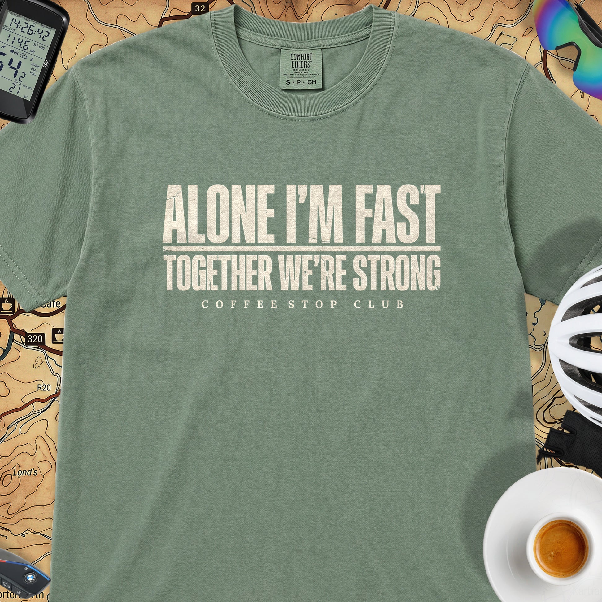 Alone I'm Fast T‑Shirt — Light Green