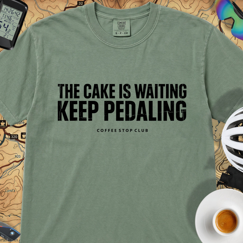 The Cake is Waiting T‑Shirt — Light Green