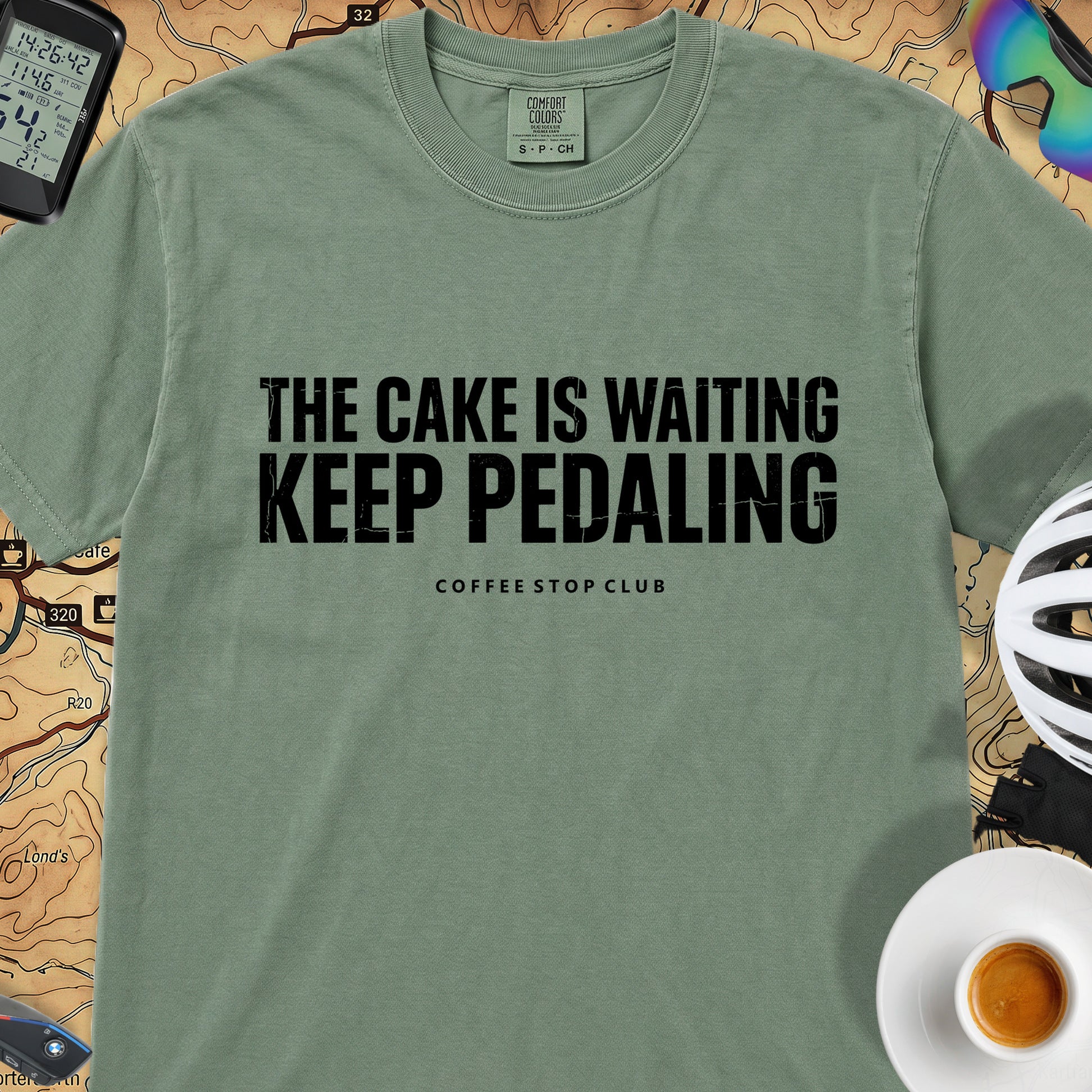 The Cake is Waiting T‑Shirt — Light Green