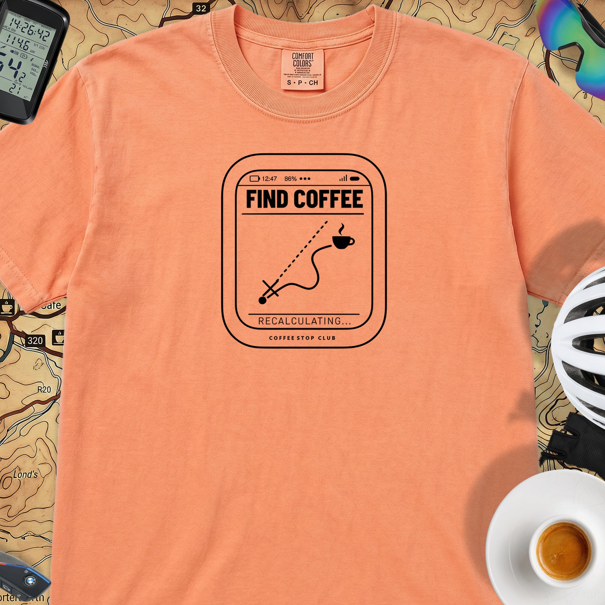 Recalculating For Coffee T-Shirt — Melon