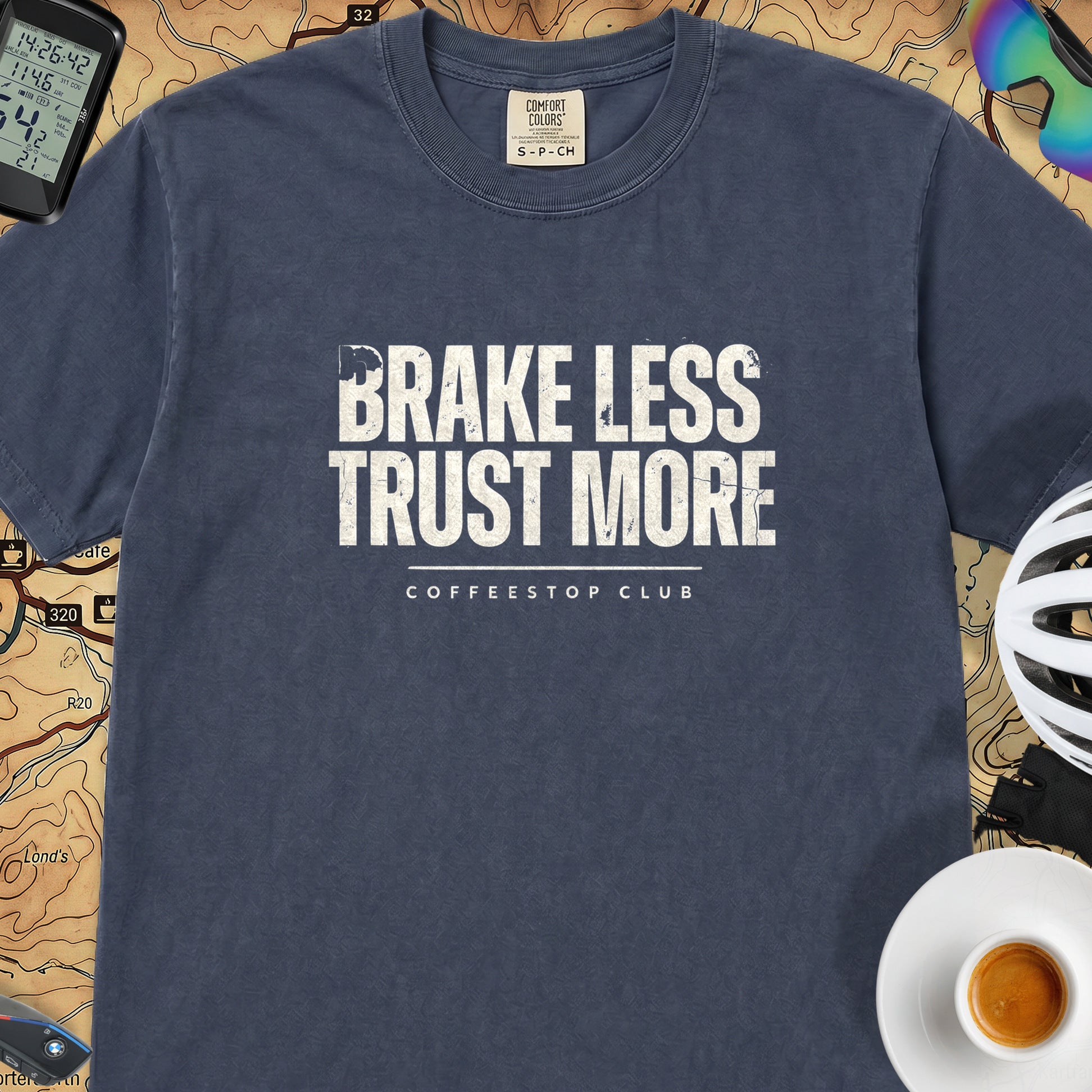 Brake Less Trust More T‑Shirt — Midnight