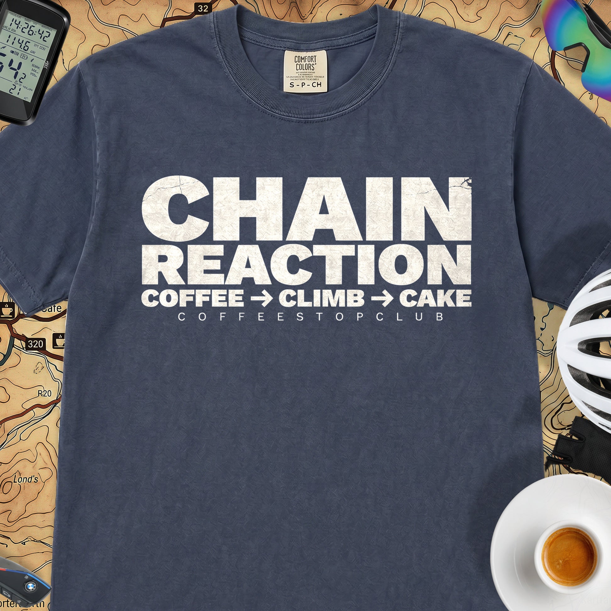 Chain Reaction T‑Shirt — Midnight