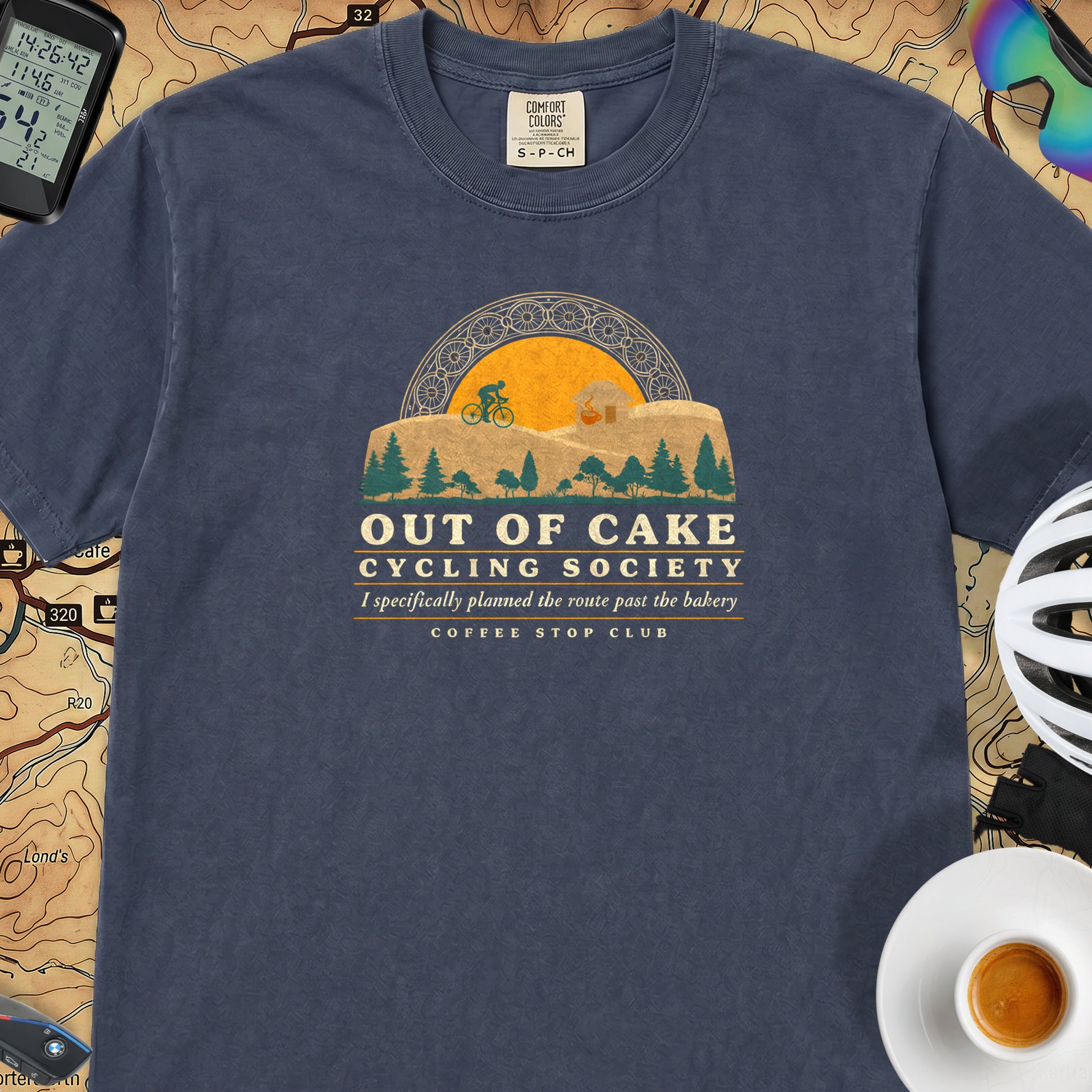 Out of Cake Cycling T-Shirt — Midnight