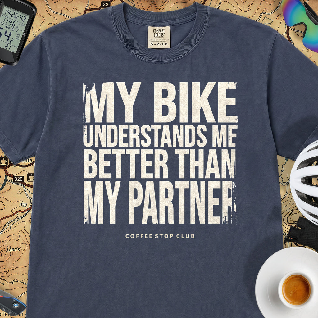 My Bike - My Partner - Just Sayin' T‑Shirt — Midnight