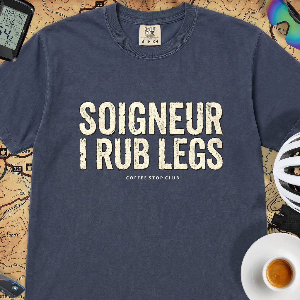 Soigneur Leg Rub Tour T‑Shirt — Midnight