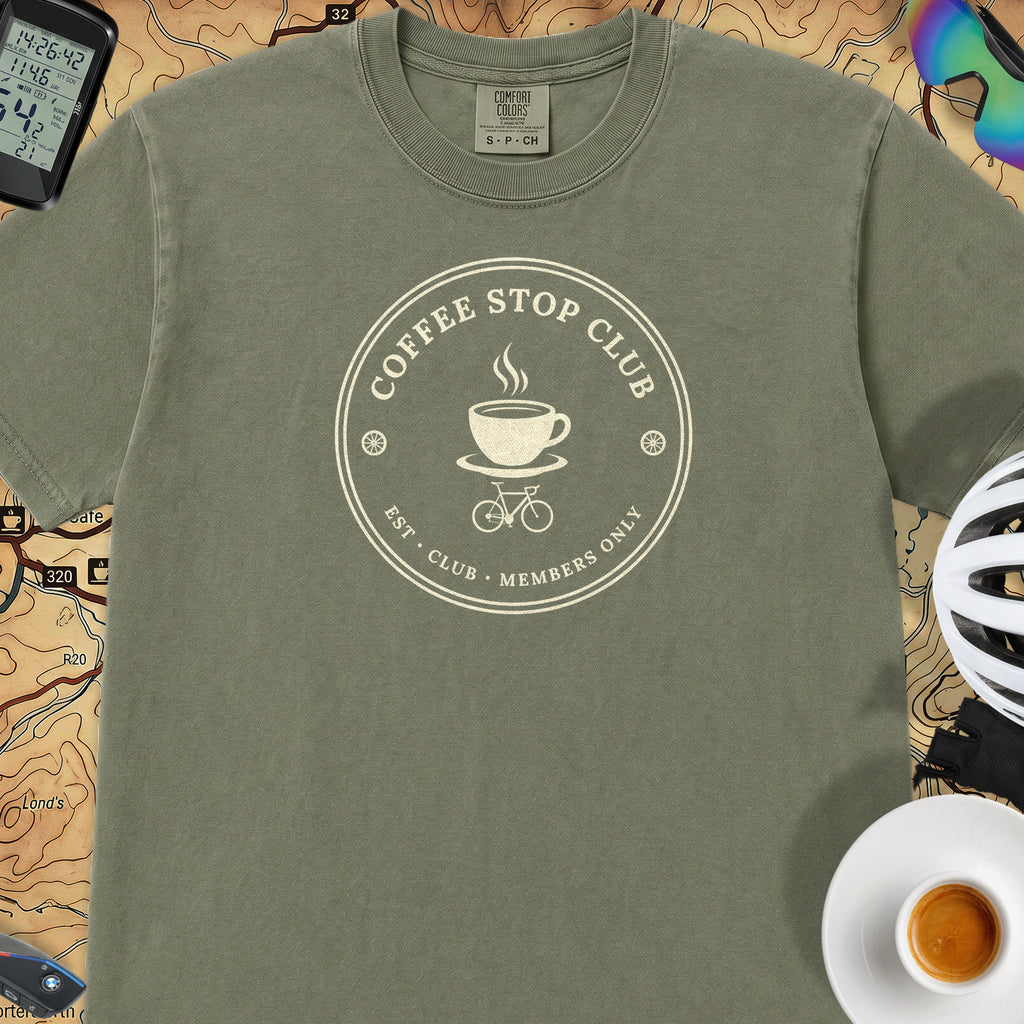 Coffee Stop Club Members Only T-Shirt — Moss