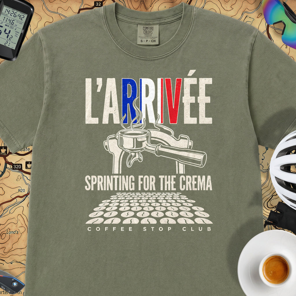 L'Arrivée TdF Cycling T-Shirt — Moss