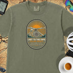 Last to the Café Cyclist T-Shirt — Moss