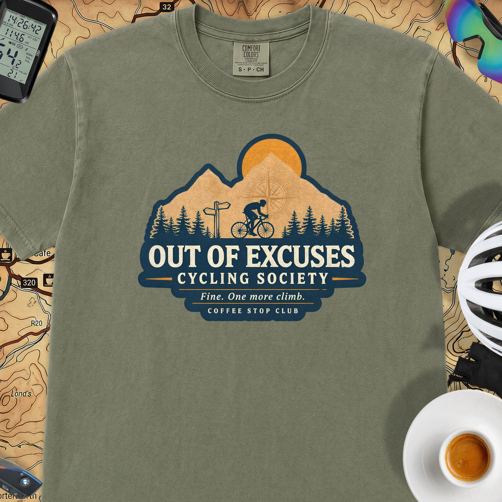 Out of Excuses Cyclist T-Shirt — Moss