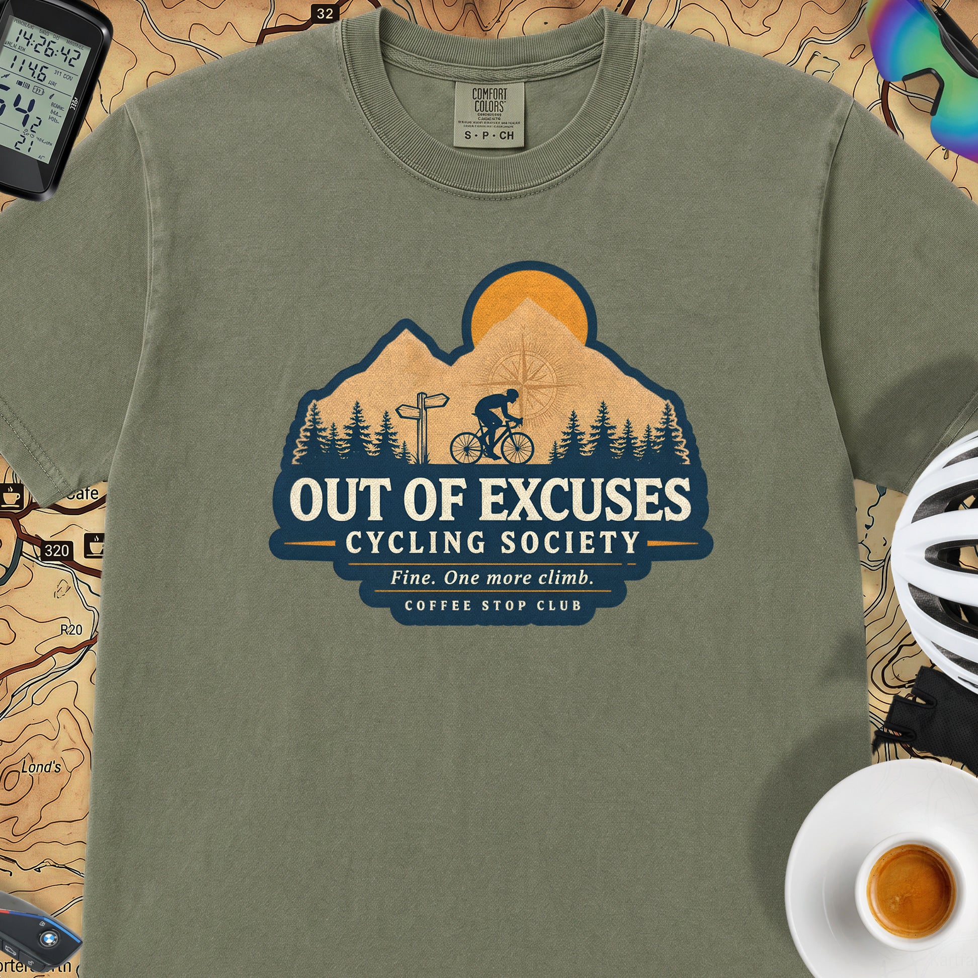 Out of Excuses Cyclist T-Shirt — Moss