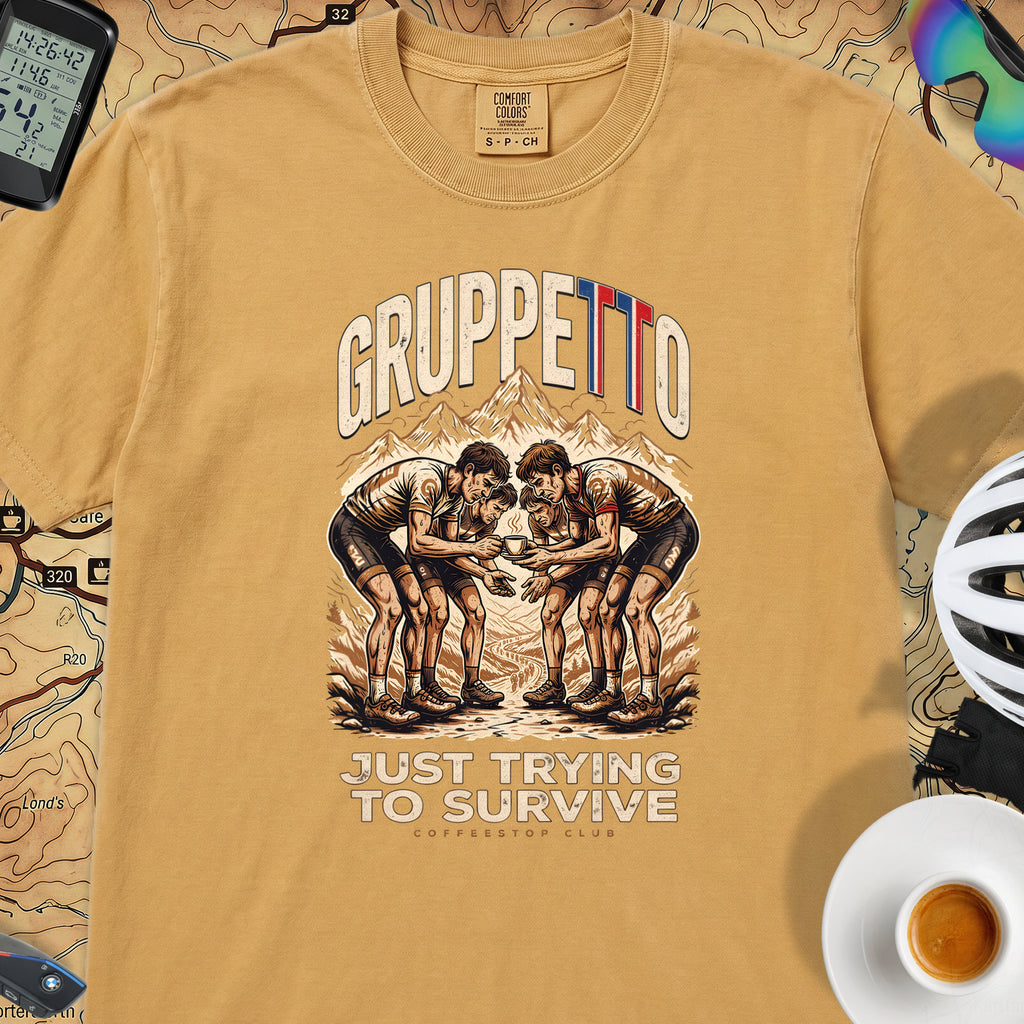 Gruppetto TdF Cycling T-Shirt — Mustard