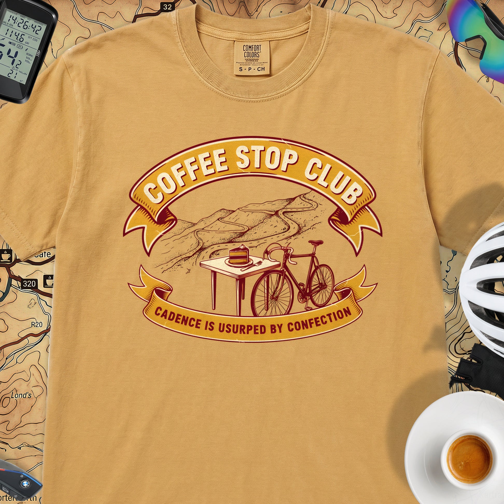 Cadence Confection Cycling T‑Shirt — Mustard