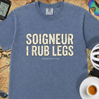 Soigneur Leg Rub Tour T‑Shirt — Mystic Blue