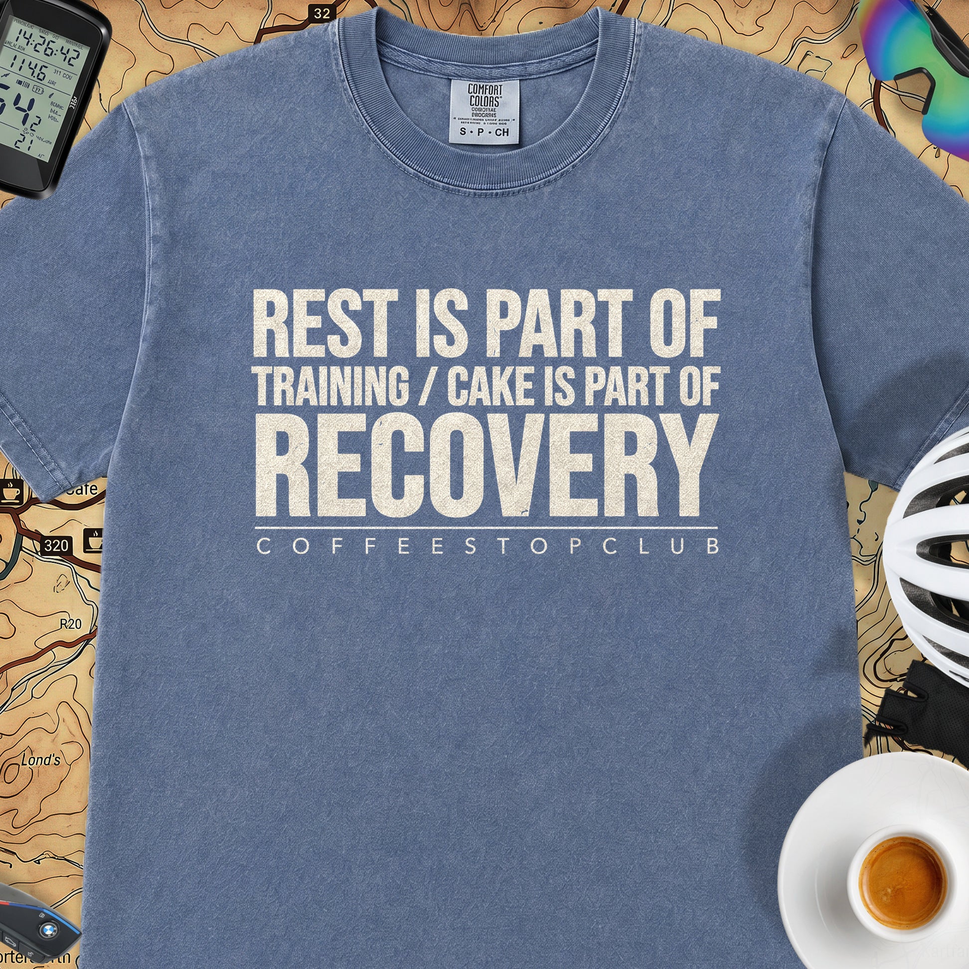 Rest is Recovery T‑Shirt — Mystic Blue