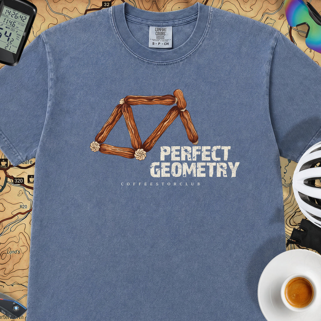 Perfect Geometry T‑Shirt — Mystic Blue