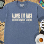 Alone I'm Fast T‑Shirt — Mystic Blue