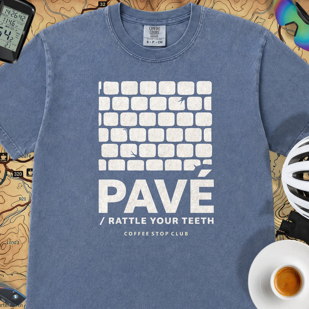 Pavé Tour T‑Shirt — Mystic Blue