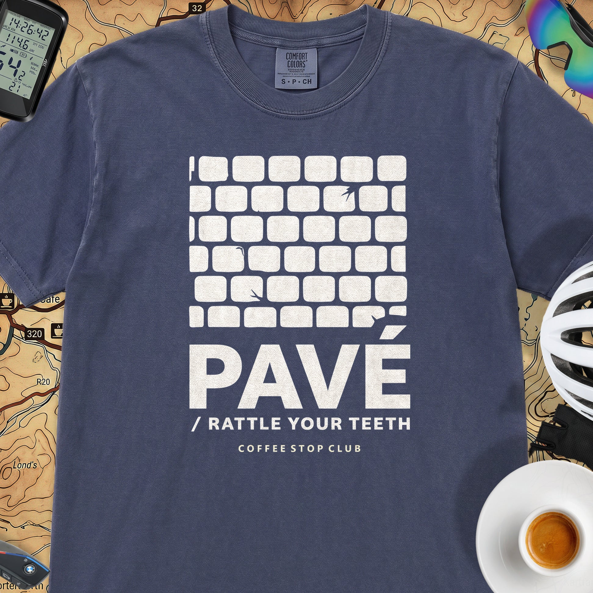 Pavé Tour T‑Shirt — Navy
