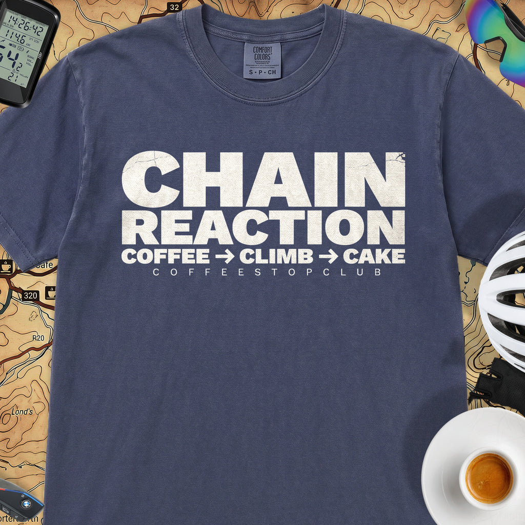 Chain Reaction T‑Shirt — Navy