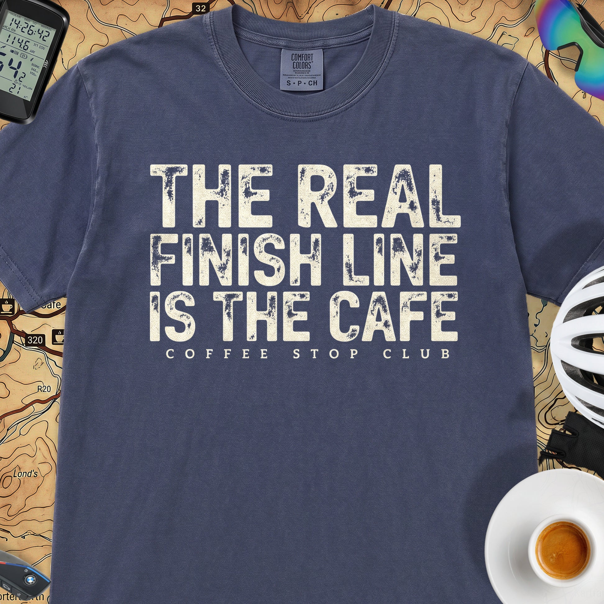 The Real Finish Line T‑Shirt — Navy