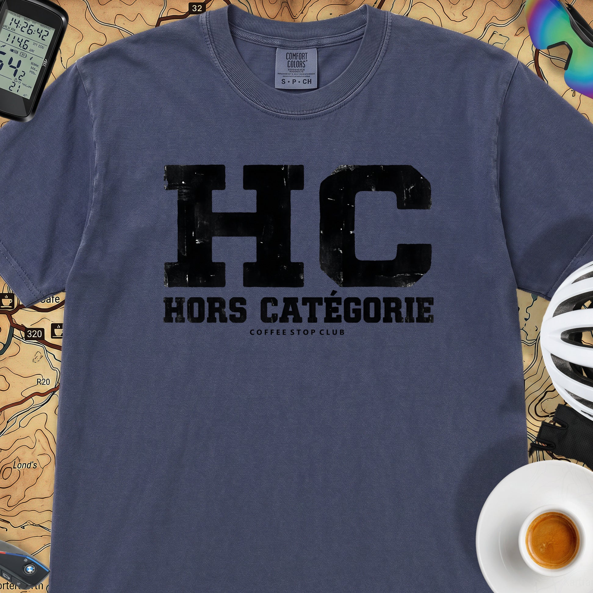 HC Hors Catégorie Tour T‑Shirt — Navy