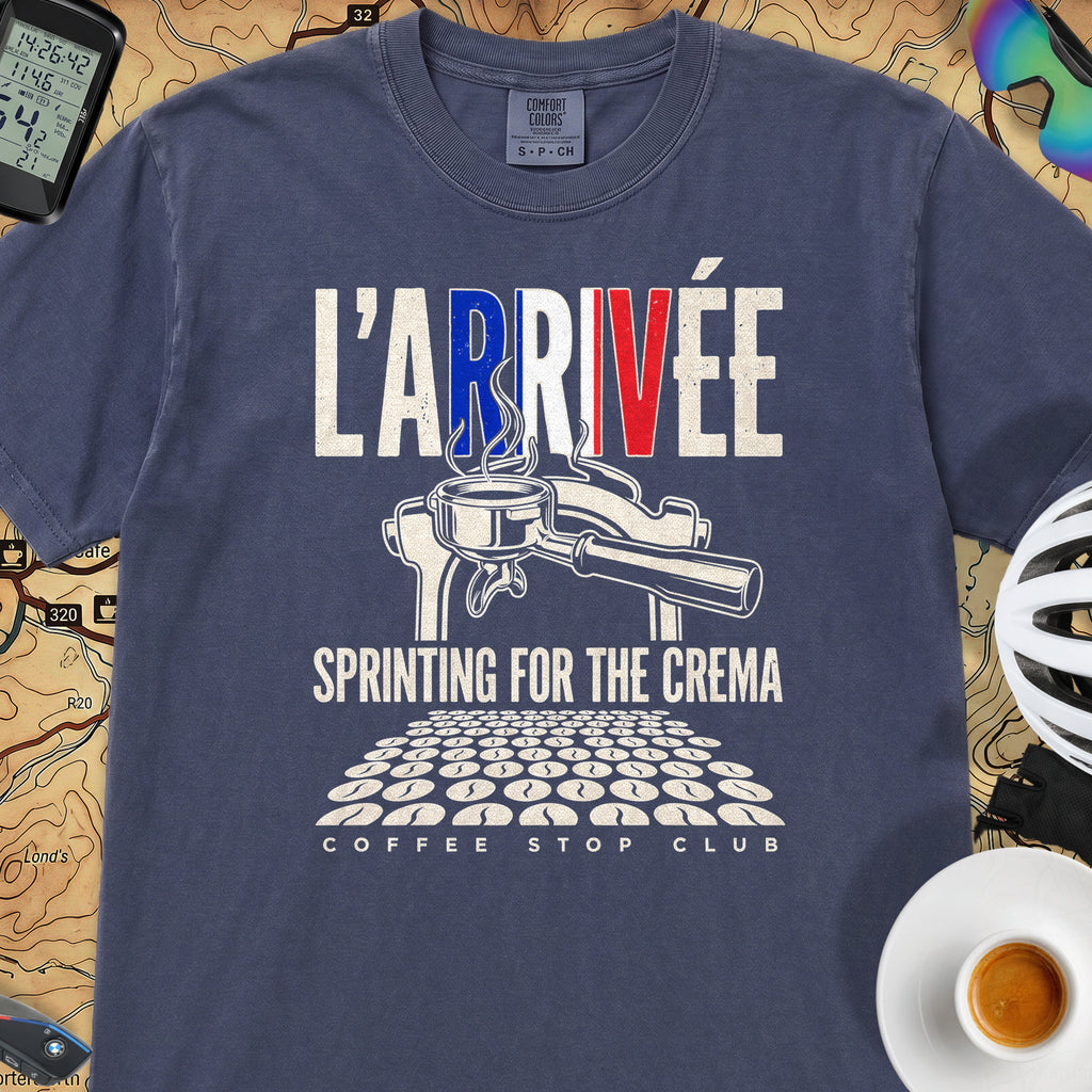 L'Arrivée TdF Cycling T-Shirt — Navy