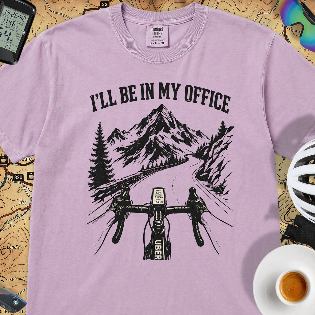 I'll Be In My Office Bike T‑Shirt — Orchid