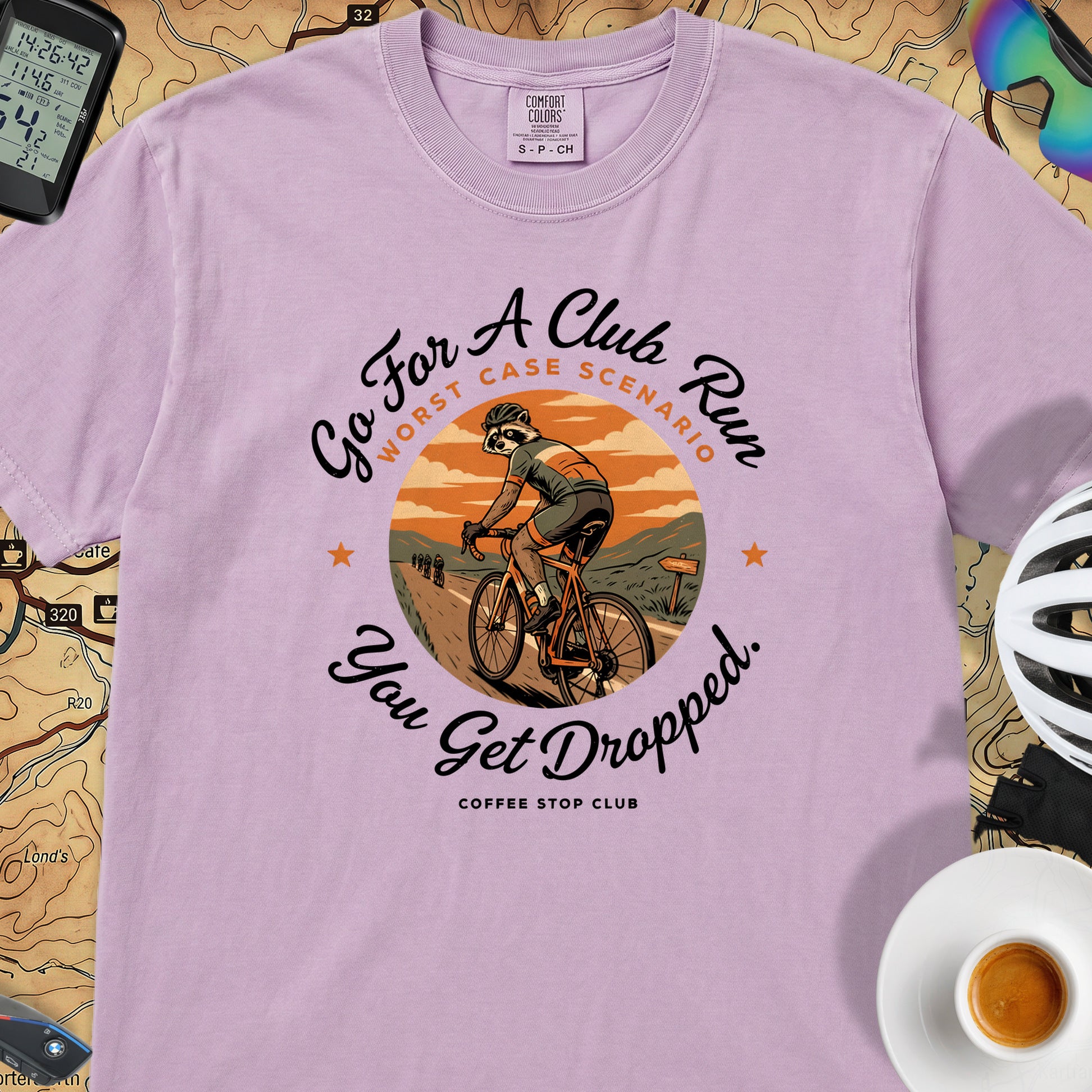 Cyclist Get Dropped T‑Shirt — Orchid