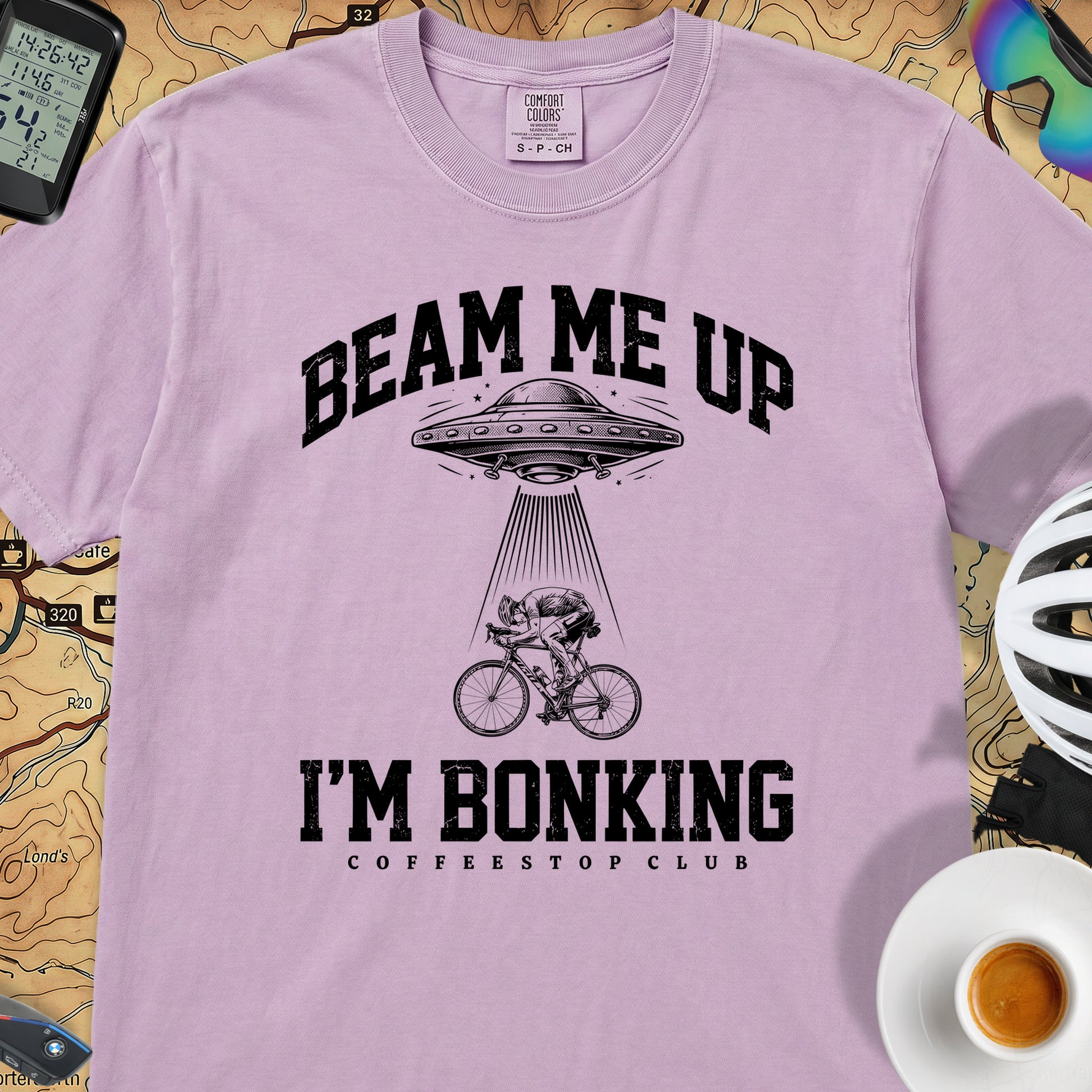 Beam Me Up Bonking Cycling T-Shirt — Orchid