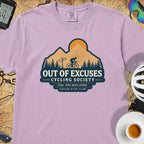 Out of Excuses Cyclist T-Shirt — Orchid