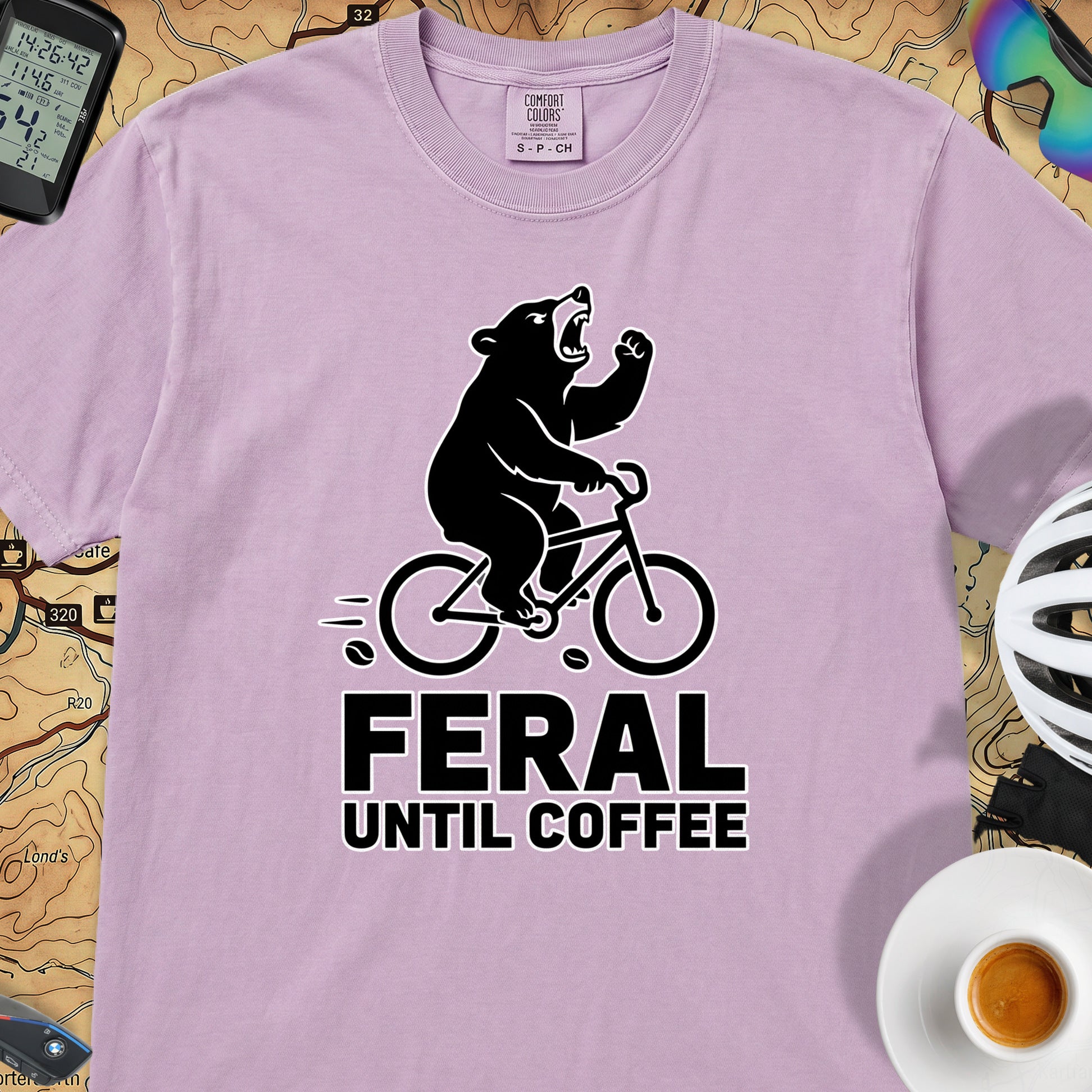 Feral Until Coffee T-Shirt — Orchid