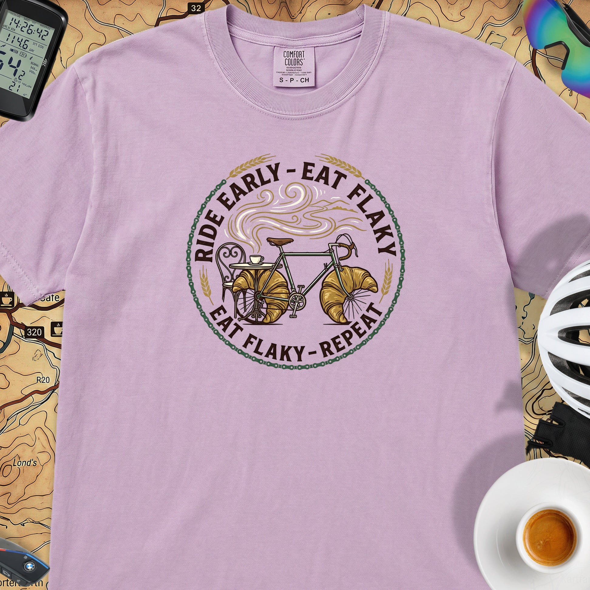Ride Early Eat Flaky T-Shirt — Orchid