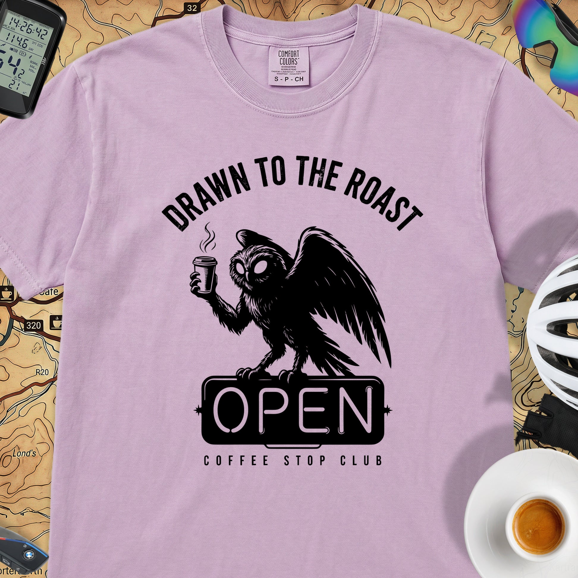 Drawn to the Roast Cycling T-Shirt — Orchid