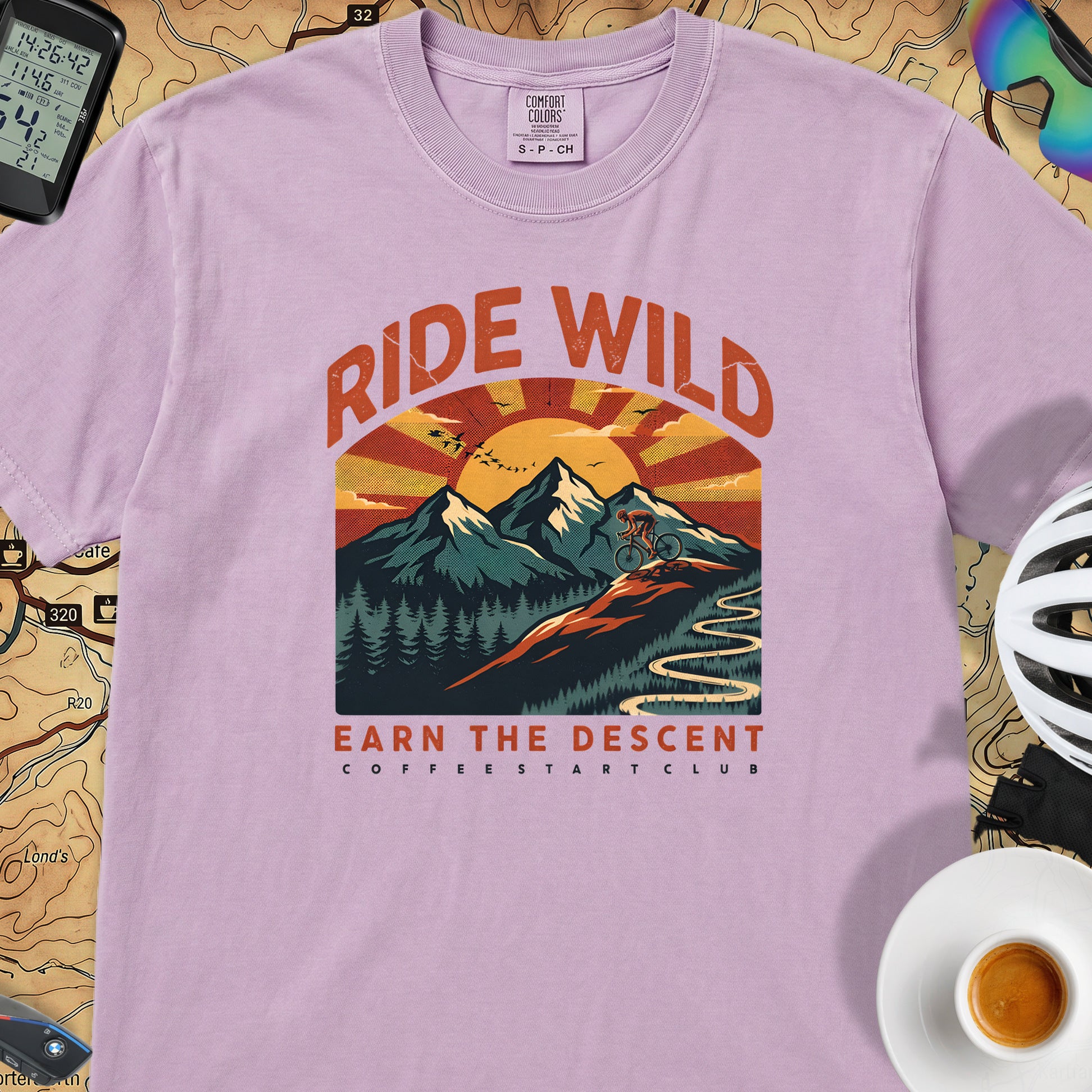 Ride Wild Cycling T-Shirt — Orchid