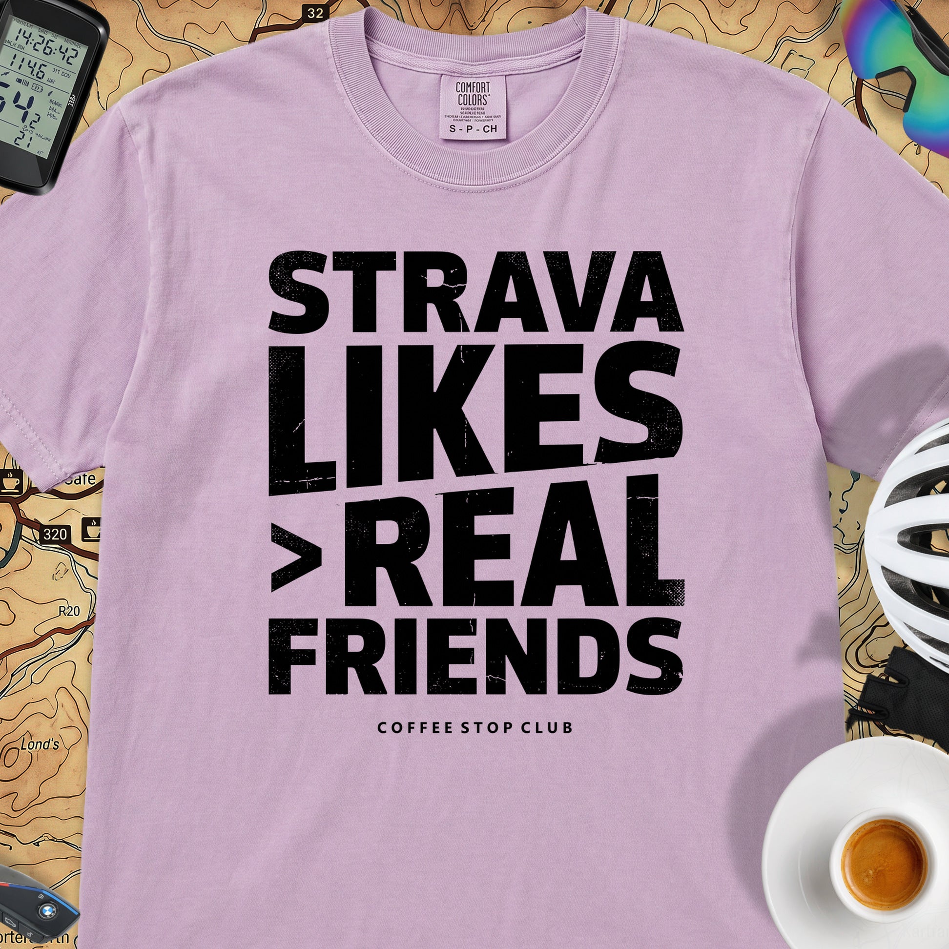 Strava Likes Friends T-Shirt — Orchid