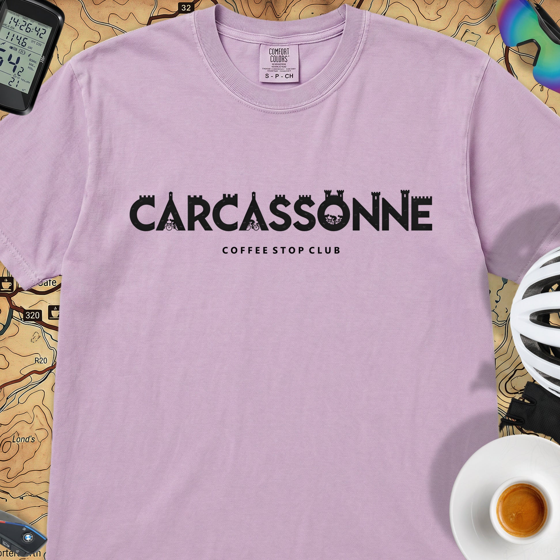 Carcassonne Cycle Tour T-Shirt — Orchid