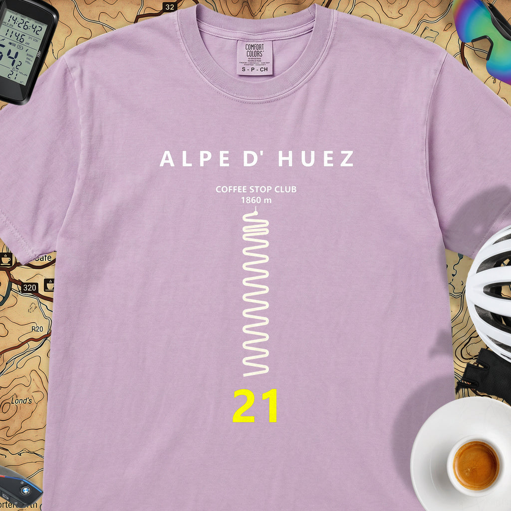 Alpe d'Huez Hairpin T-Shirt — Orchid