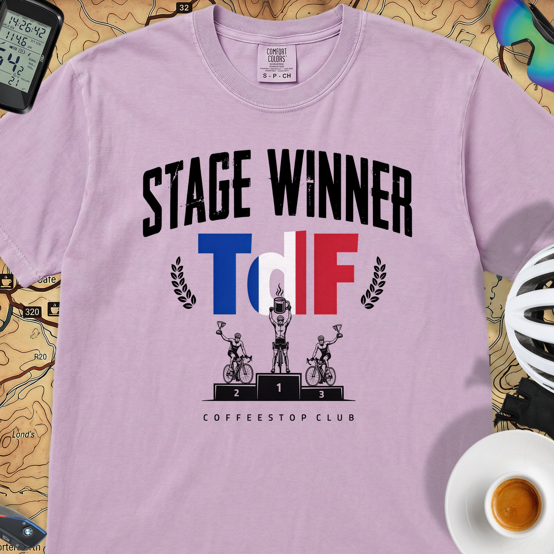 Stage Winner TdF Cycling T-Shirt — Orchid